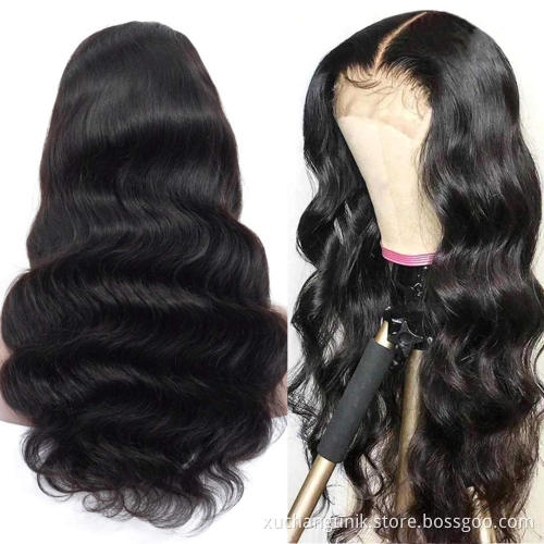 Raw indian temple hair vendor from india t middle part body wave human hair tpart lace front wig with baby hair natural hairline